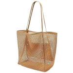 Τσάντα Παραλίας Ψαθόχαρτο Τρυπητή 51x39x15cm SummerTiempo 623373 - 1 τμχ