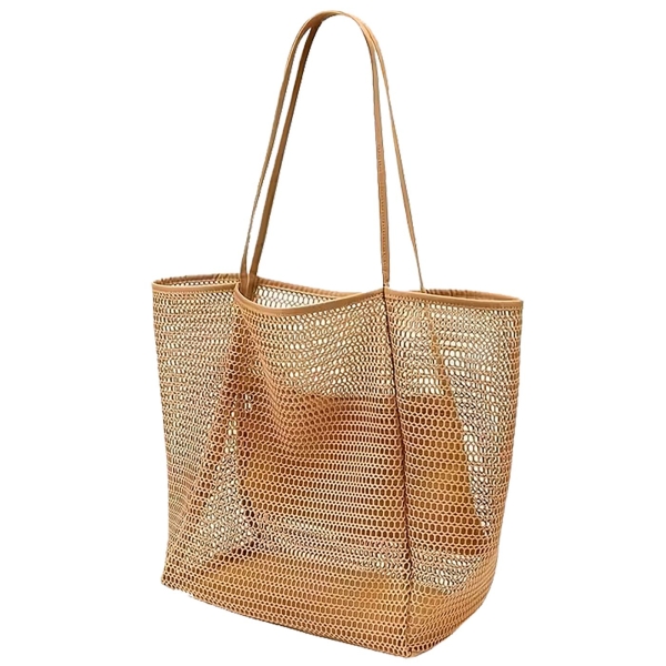 Τσάντα Παραλίας Ψαθόχαρτο Τρυπητή 51x39x15cm SummerTiempo 623373 - 1 τμχ