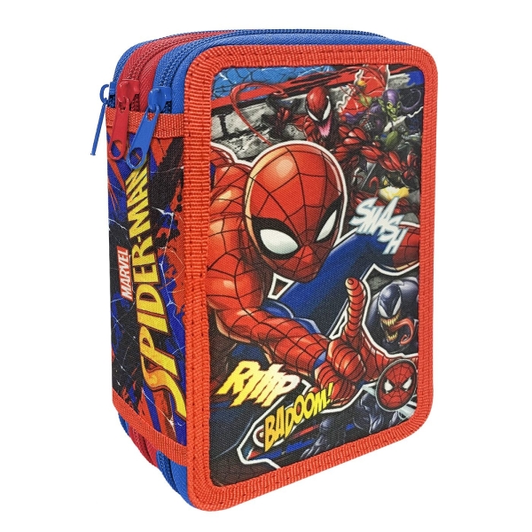 Κασετίνα Γεμάτη Τριπλή Spiderman 19,5x12,5x7cm Spiderman 1004Ε-14062 - 1 τμχ
