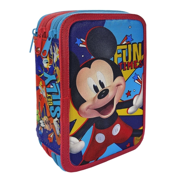 Κασετίνα Γεμάτη Τριπλή Mickey 19,5x12,5x7cm Disney 1004Ε-14052 - 1 τμχ