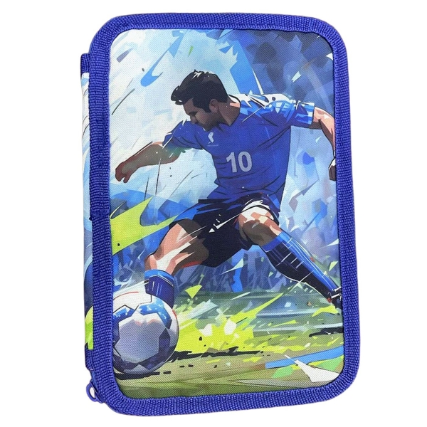 Κασετίνα Γεμάτη Football 2 Φερμουάρ 20x13x3cm JustNote 703172 - 1 τμχ