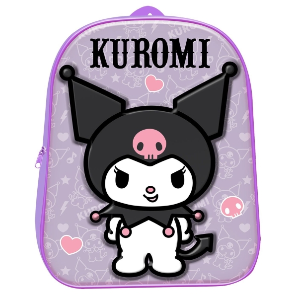 Τσάντα Πλάτης Νηπίου Kuromi 3d 31x26x11cm Kuromi 1000EVA31-4251 - 1 τμχ