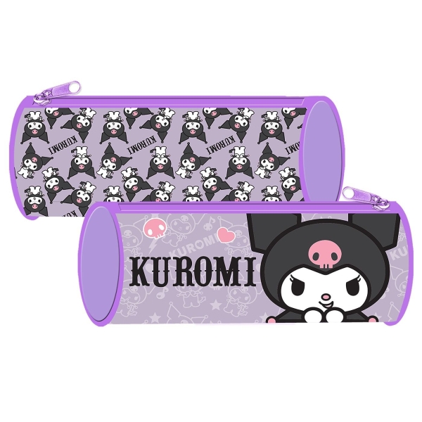 Κασετίνα Βαρελάκι Kuromi 23x8cm Kuromi 1010E-4251 - 1 τμχ