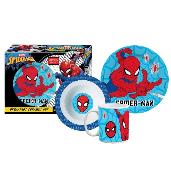 Σετ Φαγητού Κεραμικό Spiderman 3τεμ 25x18,5x9,5cm Spiderman 24623-5428 - 1 τμχ