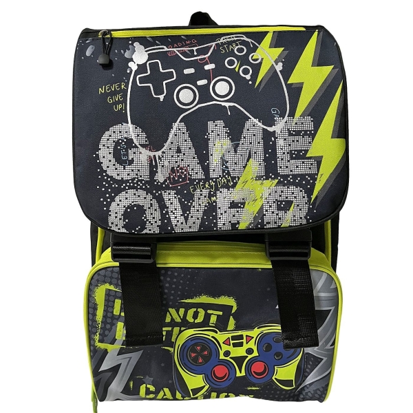 Σακίδιο Δημοτικού Game Over 40x28x14cm JustNote 703751 - 1 τμχ