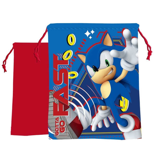 Τσάντα Πουγκί Sonic 27x22cm Sonic 17707-2411 - 1 τμχ