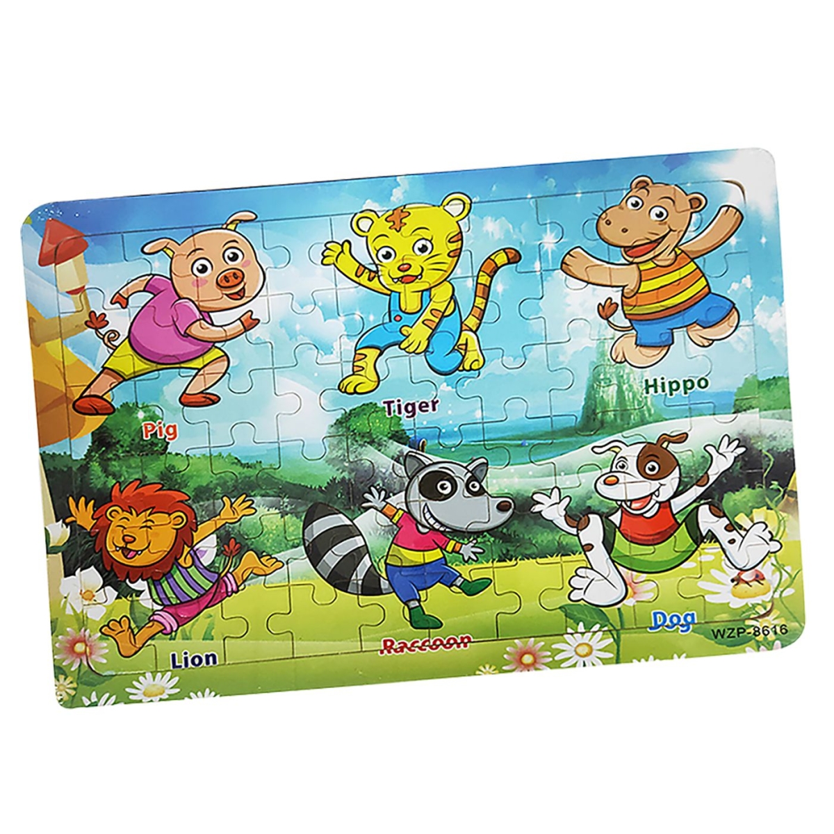 Παζλ Ξύλινο 60 τεμ Ζωάκια 30x22,5xcm ToyMarkt 891932 - 1 τμχ - Image 2
