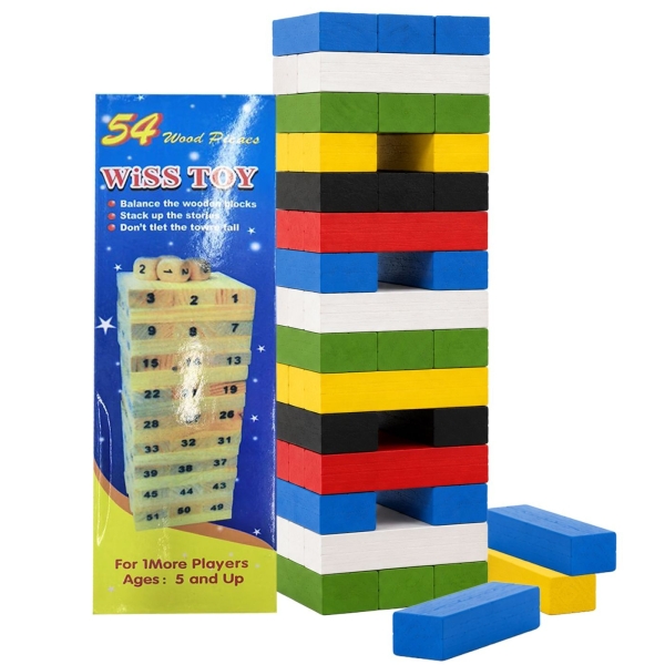 Επιτραπέζιο Πύργος με 48 Τουβλάκια 18x5,5x5,5cm ToyMarkt 891938 - 1 τμχ