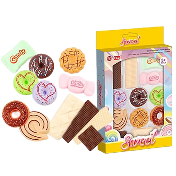 Γλυκά και Donuts 12 τεμ 25x15cm ToyMarkt 971371 - 1 τμχ