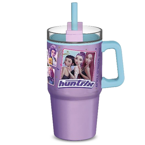 Θερμός Ποτήρι K-POP με Λαβή & Καλαμάκι 640ml K-Pop - 1 τμχ