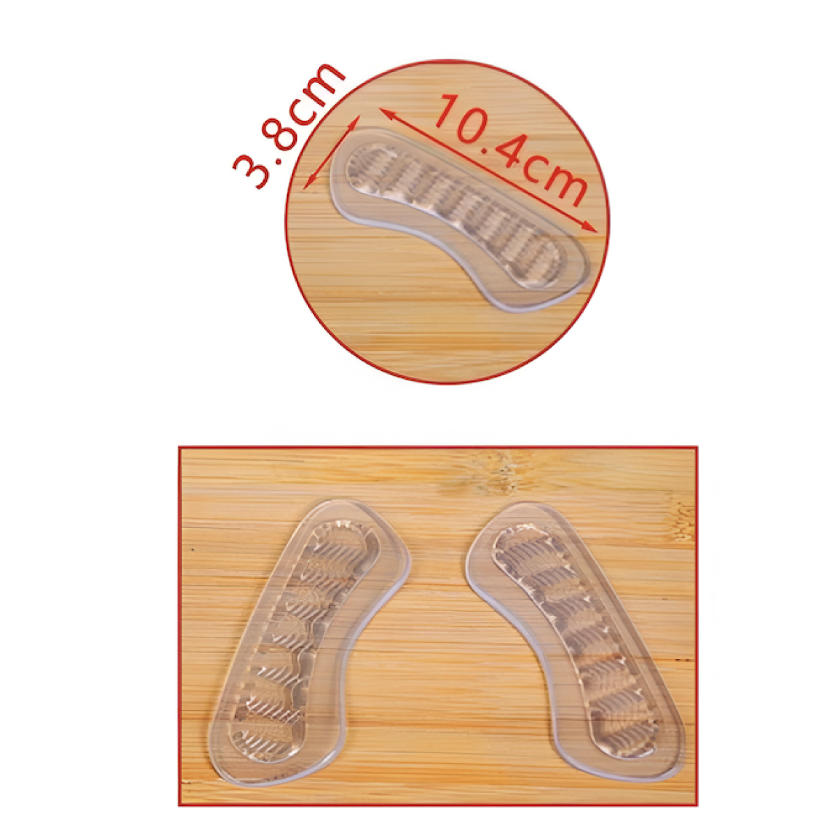 Αυτοκόλλητα Μαξιλαράκια Φτέρνας PU 10.4 x 3.8cm - 2202744 - Image 2
