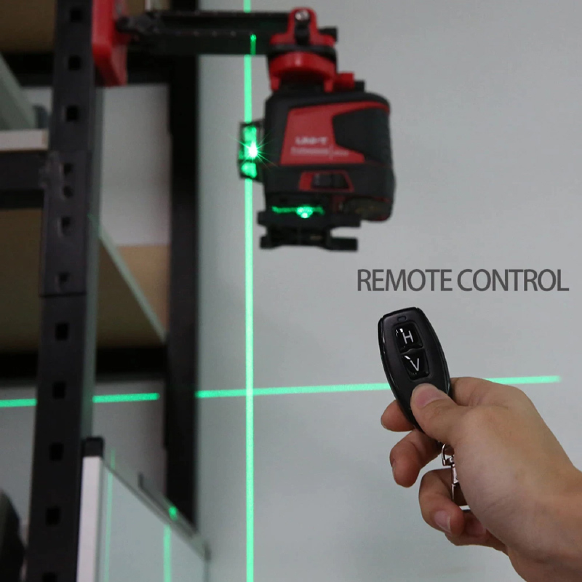 Αυτορυθμιζόμενο Αλφάδι Laser Πράσινης Ακτίνας 3x360° Με Τηλεχειριστήριο Και Μπαταρία 5200mAh UNI-T LM575LD - Image 6