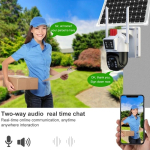 AI Ηλιακή Κάμερα Ασφαλείας 4G/WiFi PTZ 12MP Με Διπλό Φακό Και Ανίχνευση