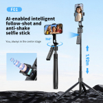 AI Smart Selfie Stick F01 με Αυτόματη Παρακολούθηση Προσώπου & Τρίποδο 192cm - Image 11