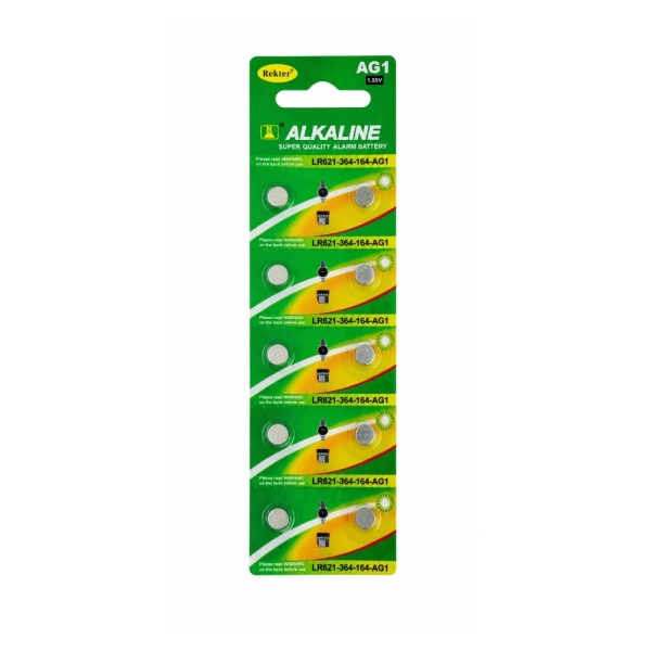 Αλκαλικές Μπαταρίες AG1 1.55V (LR621 / 364 / 164) – Σετ 10 Τεμ.
