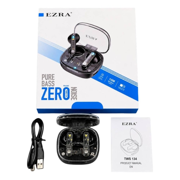 Ασύρματα Ακουστικά EZRA TWS134 Bluetooth με Θήκη Φόρτισης