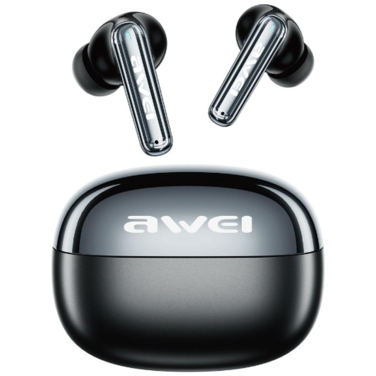 Ασύρματα In-Ear Ακουστικά Μαύρα με Active Noise Cancellation και Θήκη Φόρτισης Awei T92 AI - Image 2