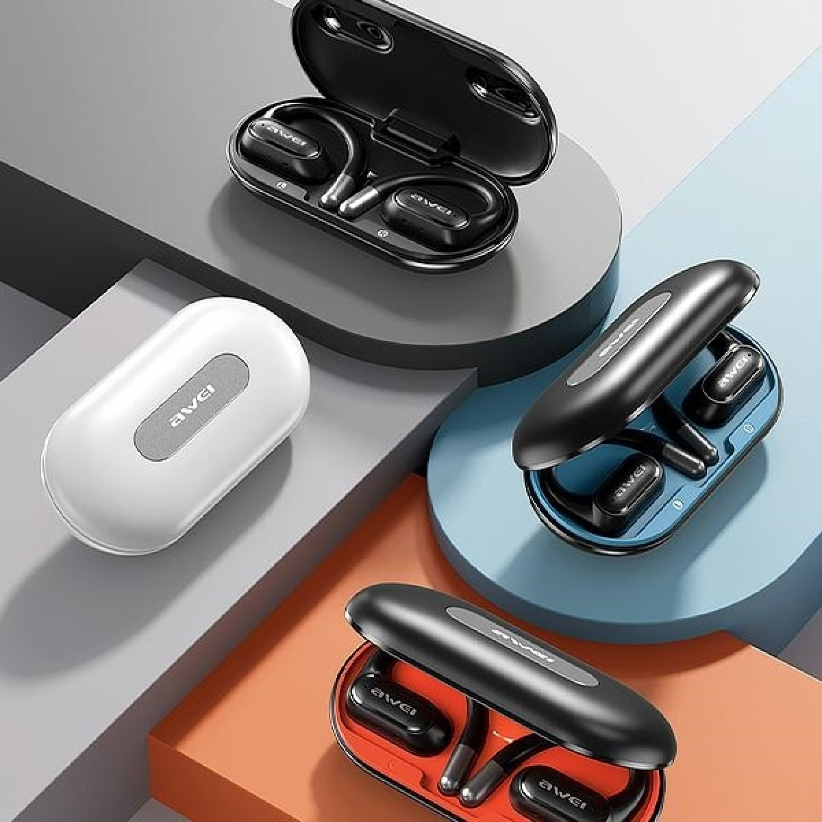 Ασύρματα Open Ear Ακουστικά Bluetooth 5.4 με Ear Hook και Θήκη Φόρτισης Awei T93 - Image 5
