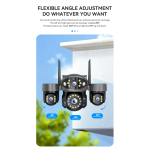 Ασύρματη Κάμερα Ασφαλείας WiFi 4K Τριπλού Φακού Με Νυχτερινή Όραση Andowl TS66 - Image 9