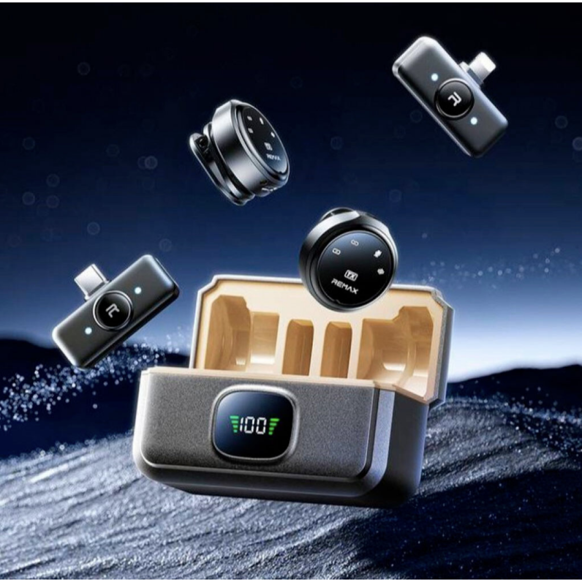 Ασύρματο Μικρόφωνο Πέτου Lavalier USB Type-C Με Θήκη Φόρτισης Remax K22 - Image 2