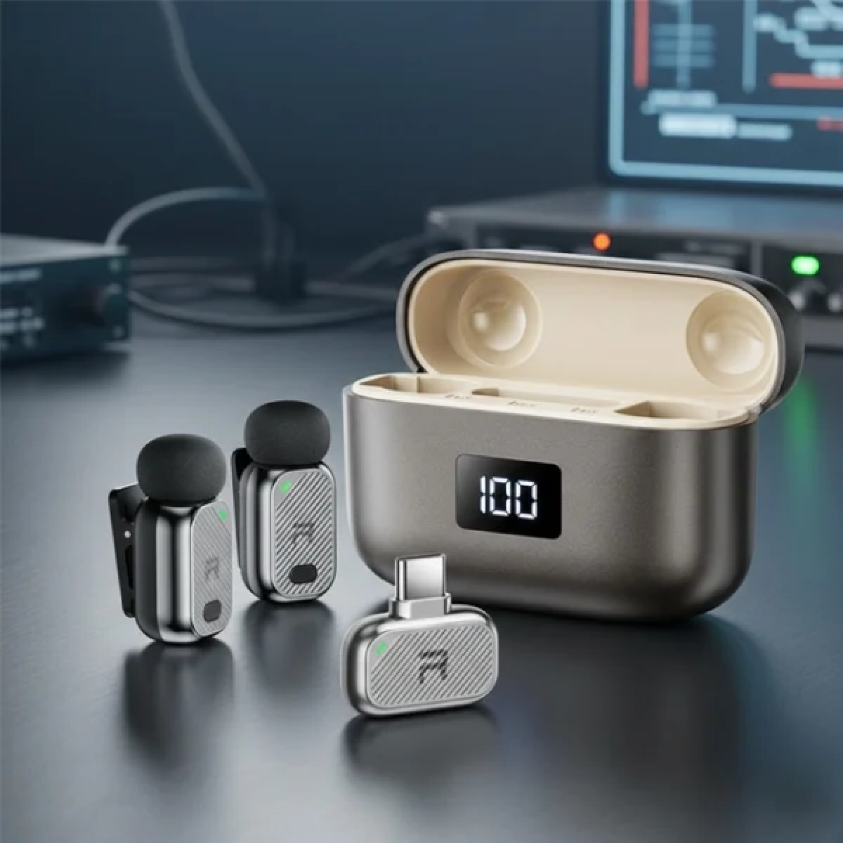 Ασύρματο Μικρόφωνο Πέτου USB Type-C 2 Σε 1 Με AI Αλλοίωση Φωνής Remax K23 - Image 2