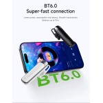 Bluetooth 6.0 Μονό Ασύρματο Handsfree Ακουστικό ENC με Διπλό Μικρόφωνο HOCO E201 - Image 3