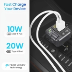 Bluetooth FM Transmitter Αυτοκινήτου με MP3 και 2 USB - HM101