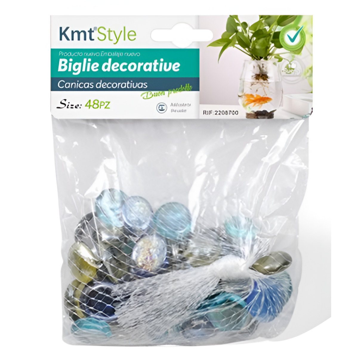 Διακοσμητικές Γυάλινες Πετρούλες 48τμχ Kmt Style 2208700 - Image 2