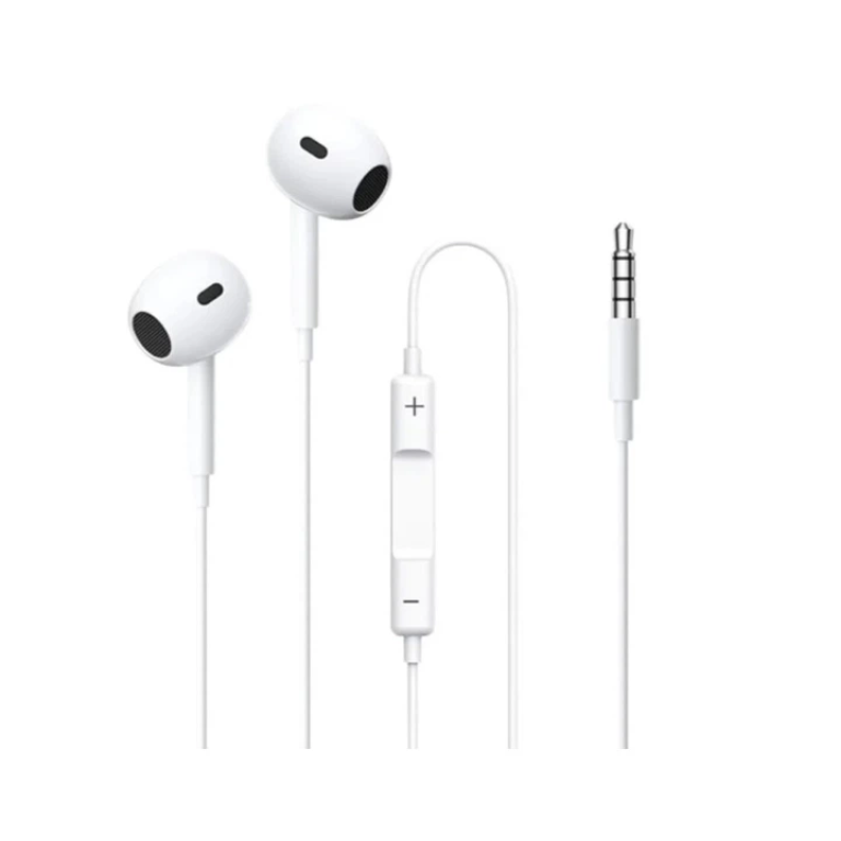Ενσύρματα Ακουστικά Earbud Με Μικρόφωνο Jack 3.5mm Λευκά Remax RM-570