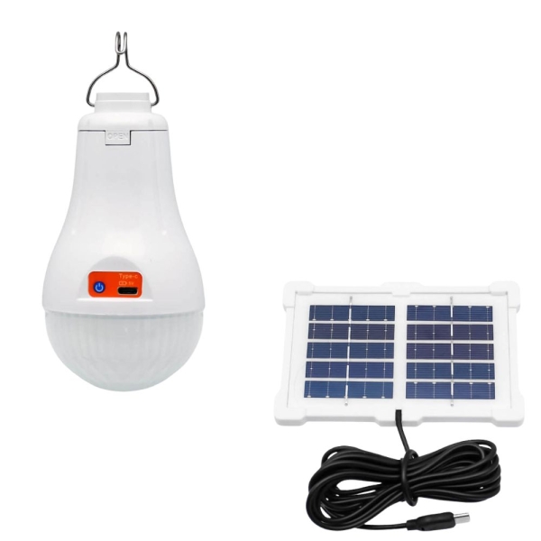 Επαναφορτιζόμενη Ηλιακή Λάμπα LED 30W 2000lm με Ηλιακό Πάνελ & Type-C HT-669A