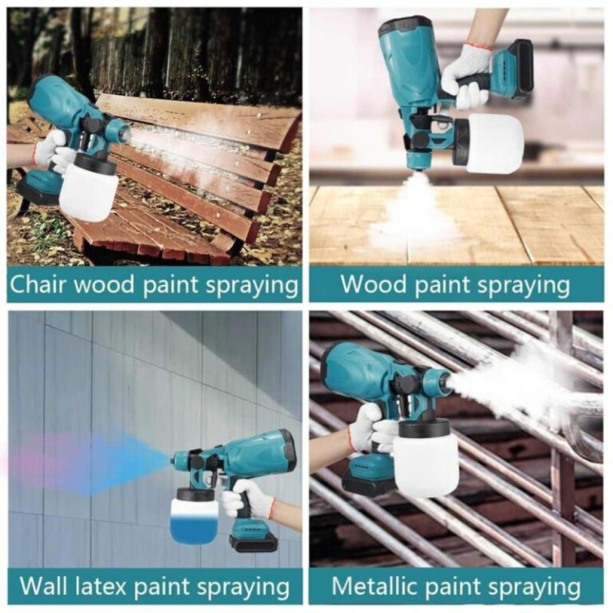 Επαναφορτιζόμενο πιστόλι βαφής – Spray Gun μπλε