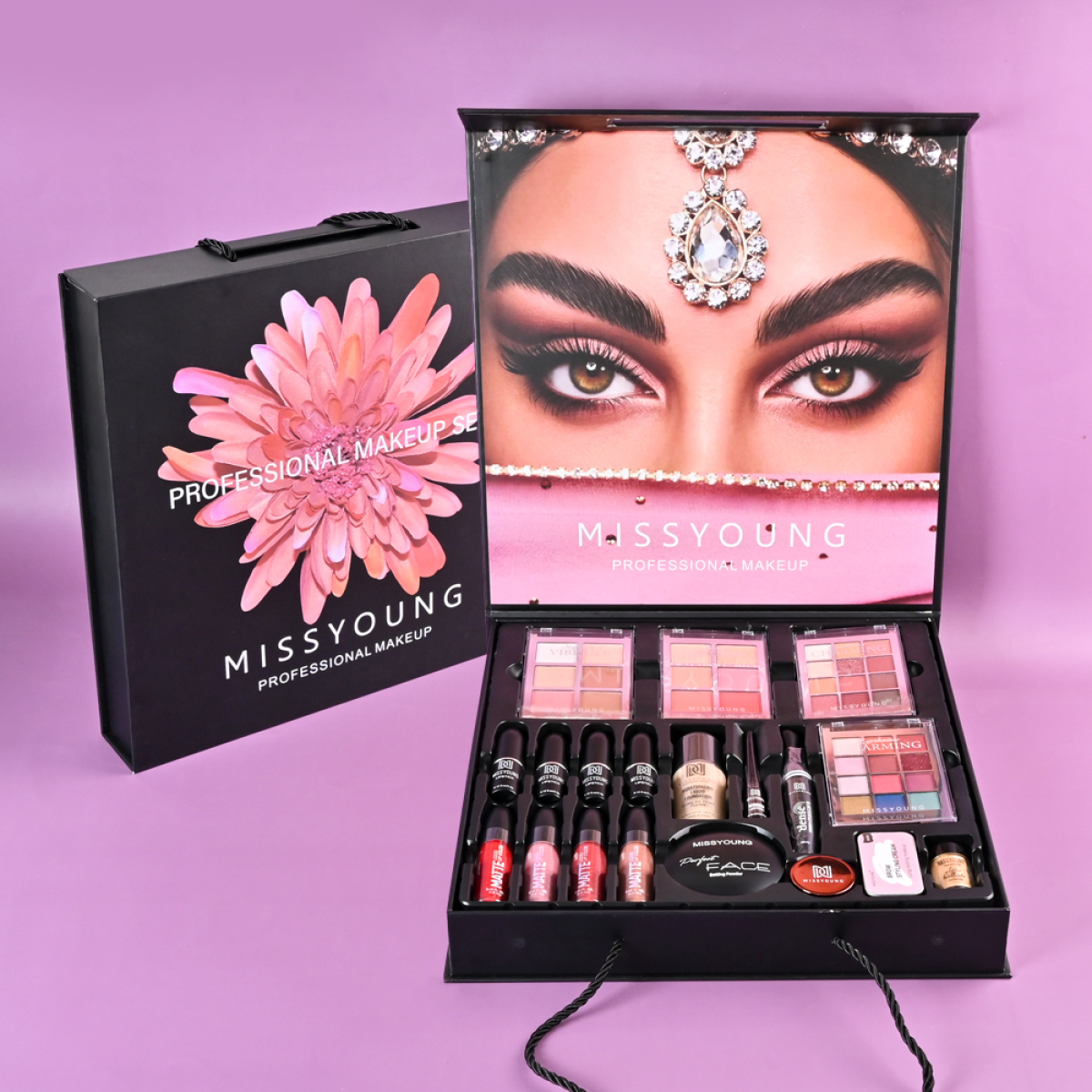 Επαγγελματικό Σετ Μακιγιάζ All-in-One – Πλήρες Makeup Kit με Παλέτες, Κραγιόν & Αξεσουάρ GM24059 - Image 5