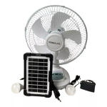 Επιτραπέζιος Ανεμιστήρας 12'' Με Φωτισμό LED & Ηλιακή Φόρτιση Yobolife LM-812
