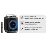 Φορητό Ηχείο Bluetooth 60W Με RGB Φωτισμό Και Ηχείο 8" Remax RB-MB12 - Image 4
