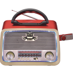 Φορητό Ραδιόφωνο Retro Επαναφορτιζόμενο Με MP3/USB/Κάρτα Μνήμης RD-061U