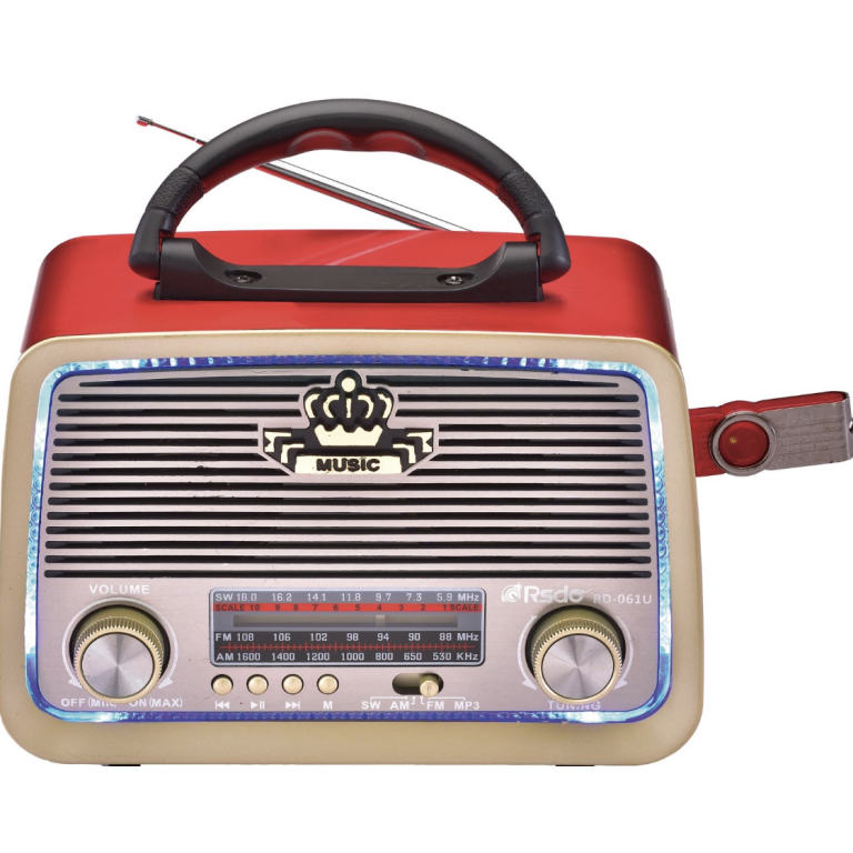 Φορητό Ραδιόφωνο Retro Επαναφορτιζόμενο Με MP3/USB/Κάρτα Μνήμης RD-061U