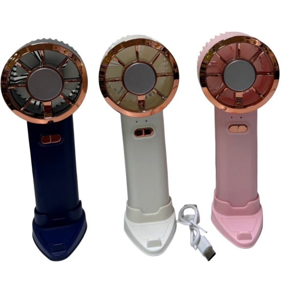 Φορητός Επαναφορτιζόμενος Mini Ανεμιστήρας Χειρός USB Με Βάση