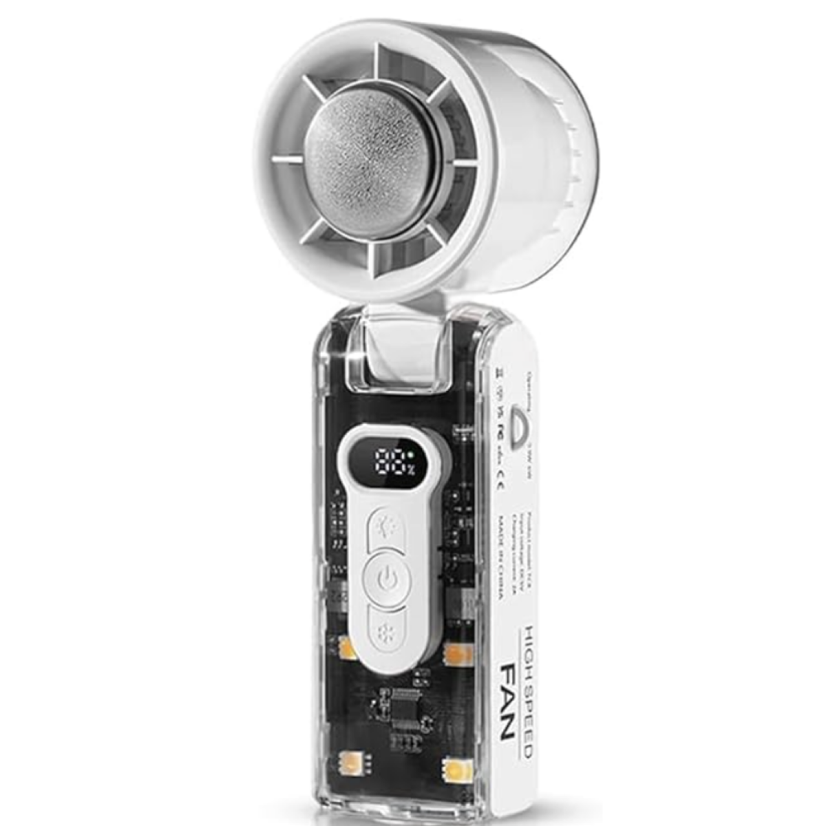 Φορητός Turbo Ανεμιστήρας Χειρός USB Επαναφορτιζόμενος με Ένδειξη Μπαταρίας FC8 - Image 4