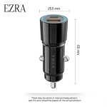 Φορτιστής Αυτοκινήτου Ezra CR57 με USB-A & USB Type-C