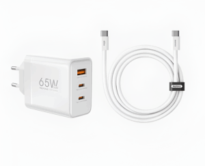 Φορτιστής Ταχείας Φόρτισης GaN 65W Με 2 USB-C Και USB-A & Καλώδιο USB-C Remax CA-20