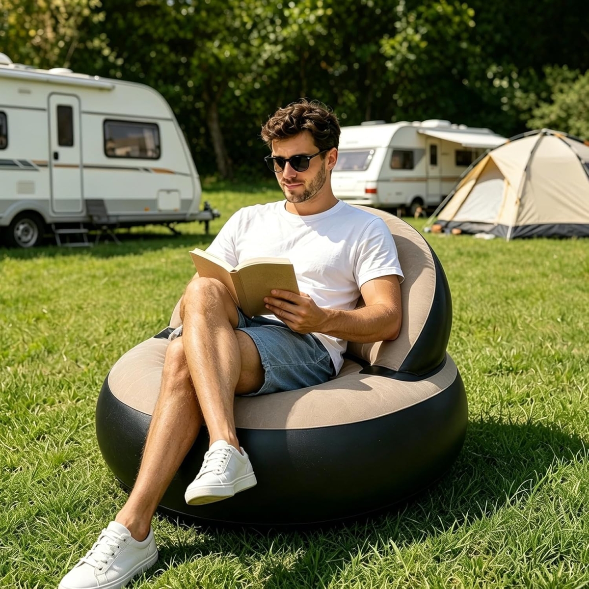 Φουσκωτή Πολυθρόνα Relax Με Βελούδινη Υφή 80×80×67cm - Image 8