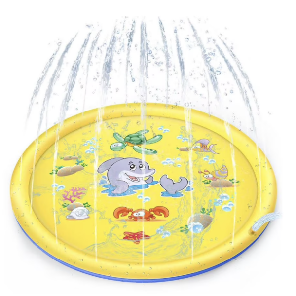 Φουσκωτό Splash Pad Με Συντριβάνι Νερού 170cm Κίτρινο