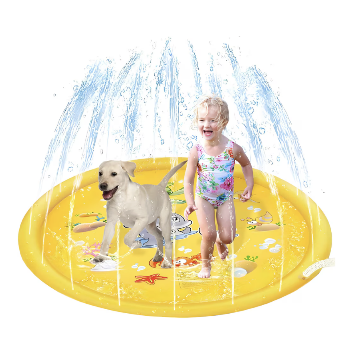 Φουσκωτό Splash Pad Με Συντριβάνι Νερού 170cm Κίτρινο - Image 5