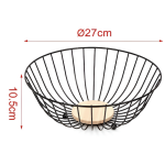Φρουτιέρα Μεταλλική 27cm Μαύρη 2406775 - Image 3