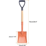 Φτυάρι Κήπου 75cm Με Τετράγωνη Λεπίδα - Image 3