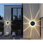 Ηλιακά Φωτιστικά Κήπου Τοίχου LED Solar Light 2τμχ