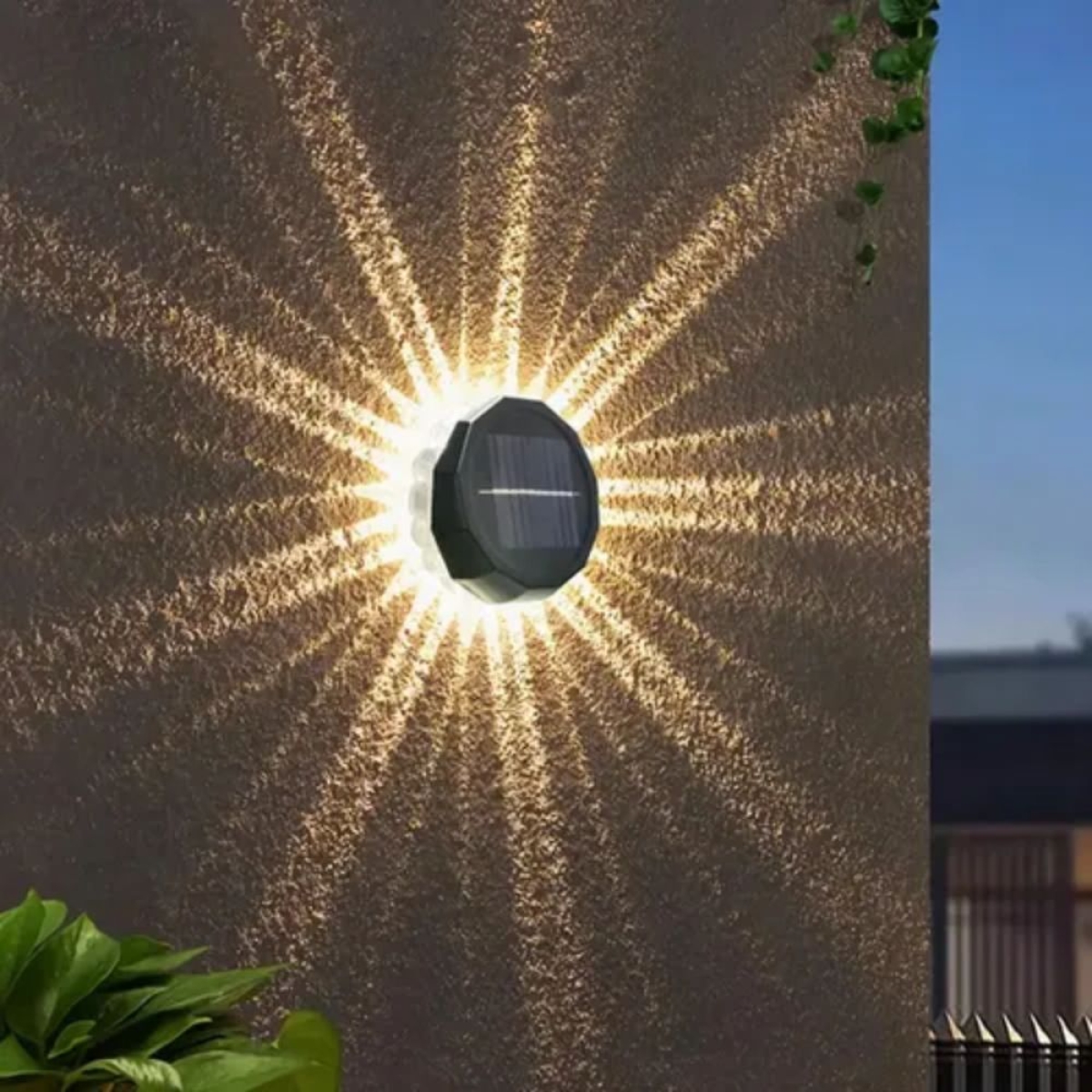 Ηλιακά Φωτιστικά Κήπου Τοίχου LED Solar Light 2τμχ