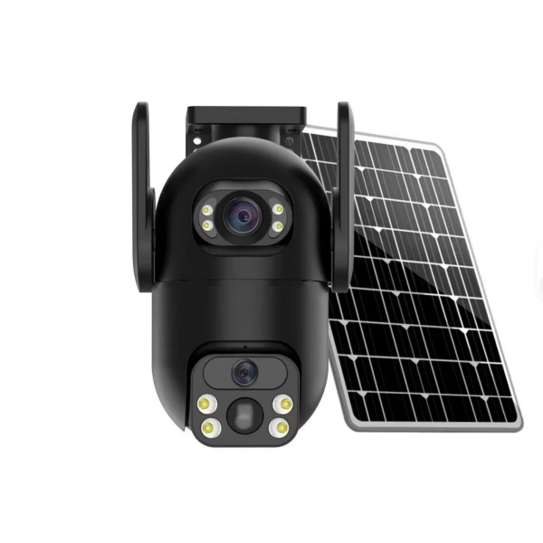 Ηλιακή IP Κάμερα Ασφαλείας PTZ 6MP 4G με Διπλό Φακό, Νυχτερινή Όραση & Αμφίδρομη Επικοινωνία QDH-118