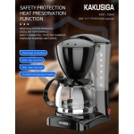 Καφετιέρα Φίλτρου 2 σε 1 για Καφέ & Τσάι 0.6L 550W με Γυάλινη Κανάτα KAKUSIGA KSC-1584 - Image 3