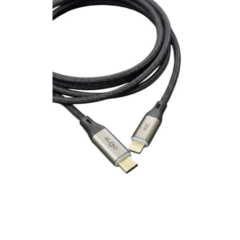 Καλώδιο Φόρτισης USB-C σε Lightning 30W Νάιλον Πλεκτό 1.8m KLGO S-149